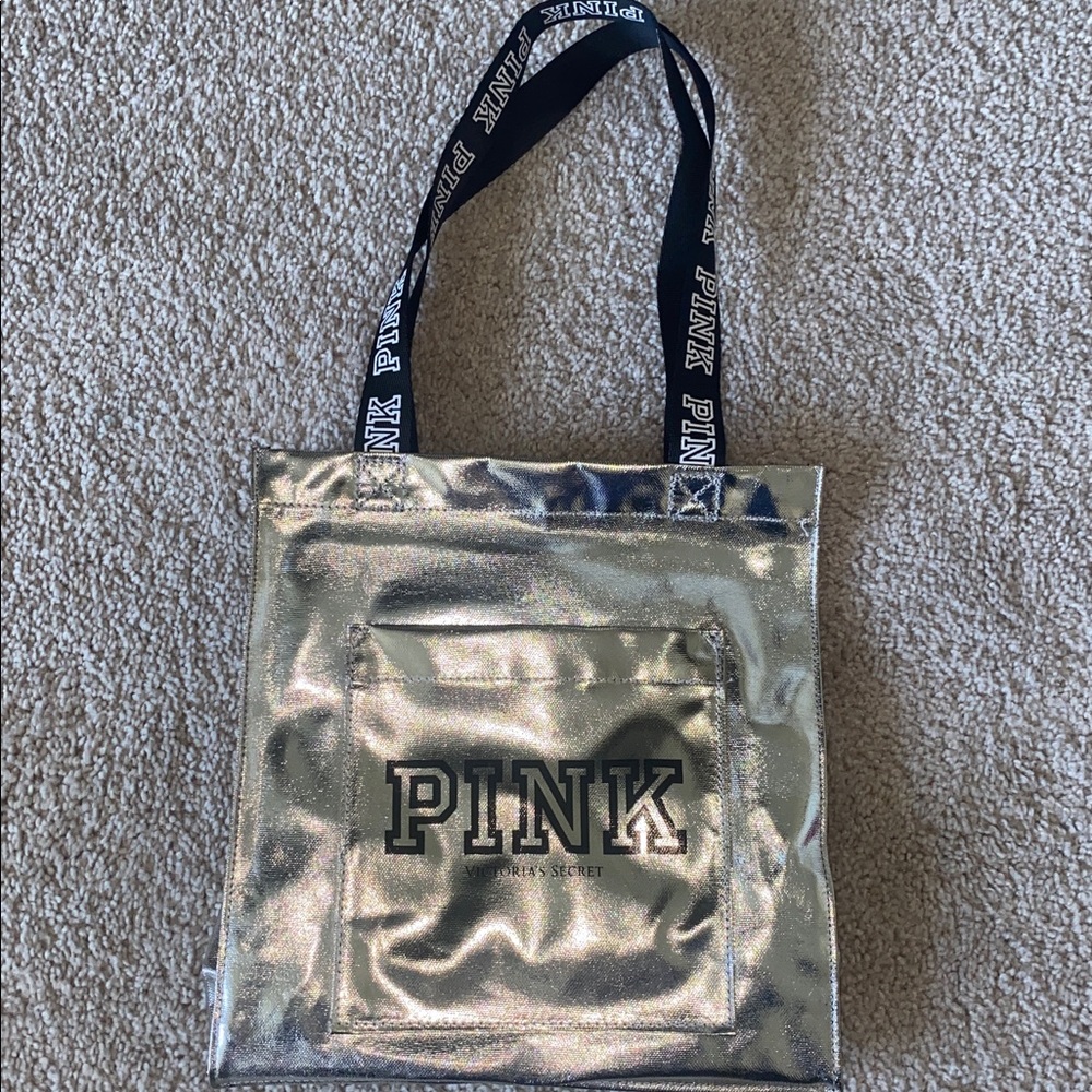 Victoria’s Secret PINK  Silver Tote Bag 

11”x10”x3”

NWOT - Picture 2 of 6